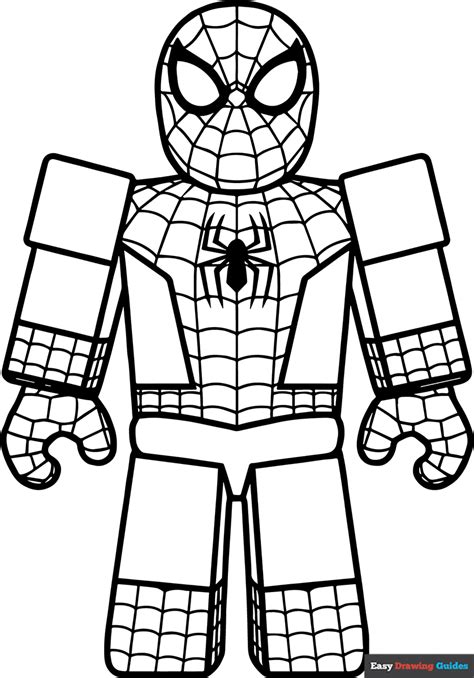 spiderman roblox coloring pages