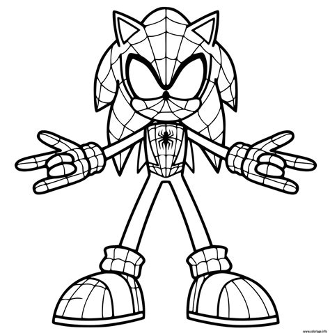 spiderman sonic coloring pages