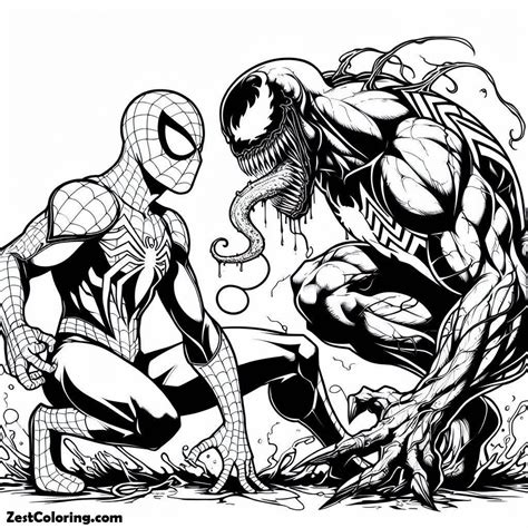 spiderman vs venom coloring pages