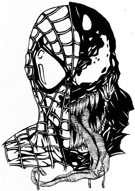 spiderman vs venom coloring pages printable