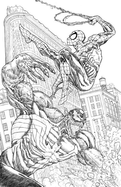 spiderman vs venom coloring pages printable