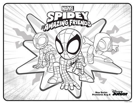 spidey and friends coloring pages