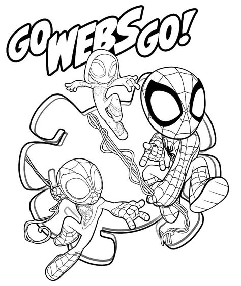 spidey and friends coloring pages