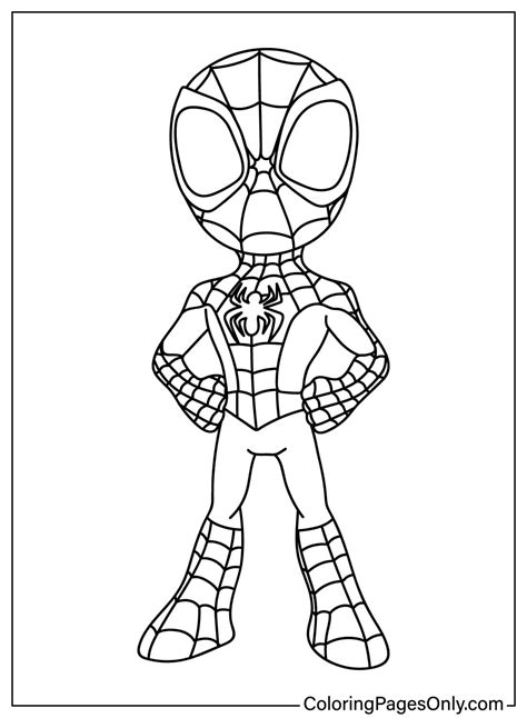 spidey coloring page
