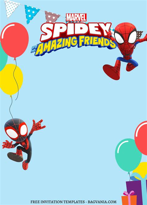 Spidey Invitations Template
