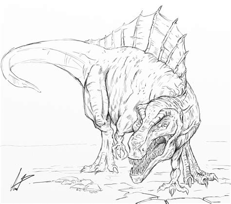 spinosaurus coloring page