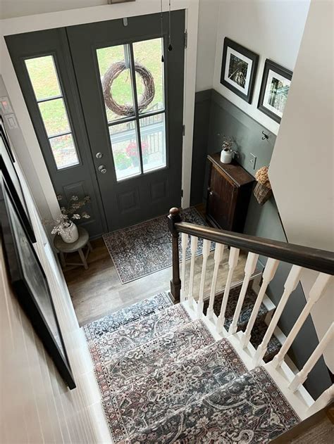 split level entryway stairs