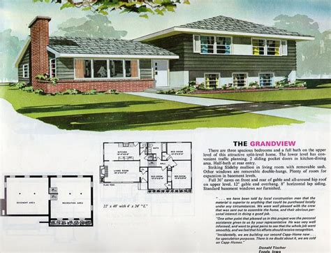 split level house plans 1970s