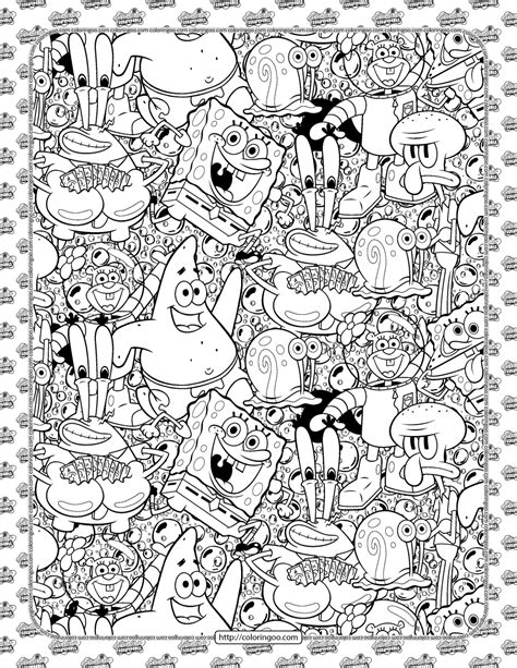 spongebob adult coloring book