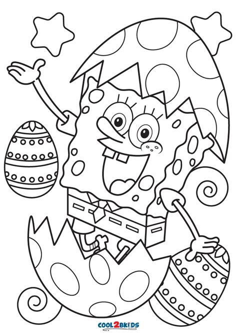 spongebob easter coloring pages