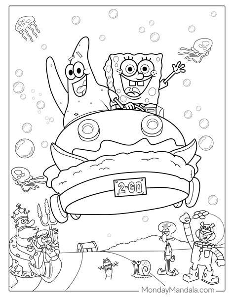 spongebob squarepants coloring pages