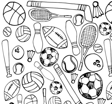 sports colouring pages