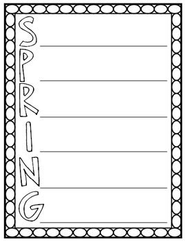 Spring Acrostic Template