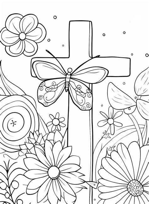 spring christian coloring pages