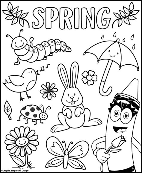 spring coloring pages crayola