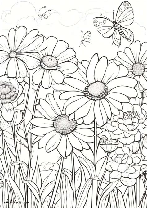 spring coloring pages for adults