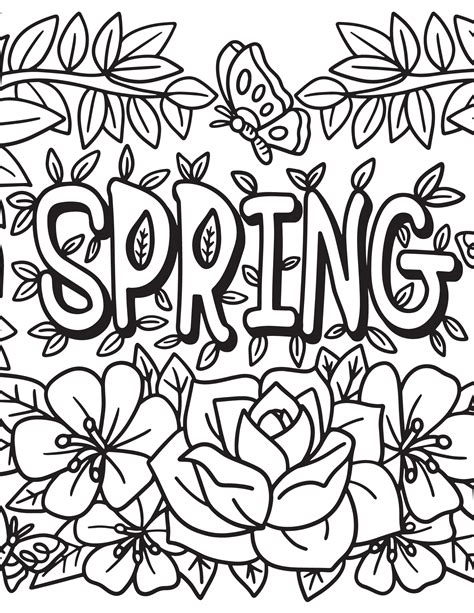 spring coloring pages for seniors