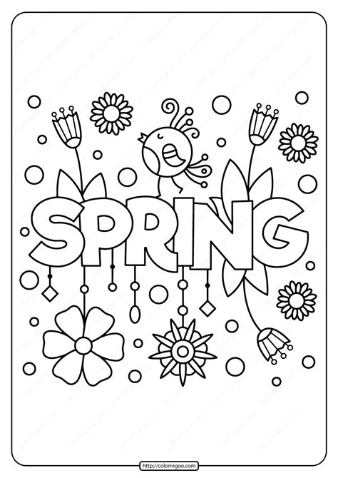 spring coloring pages printable pdf