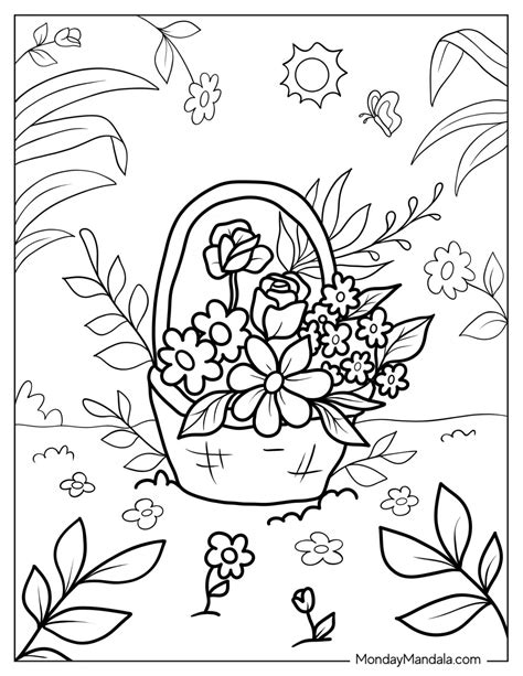 spring coloring paper