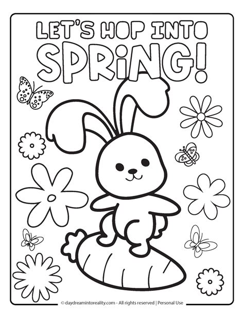 spring coloring photos