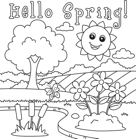 spring coloring sheets for kindergarten