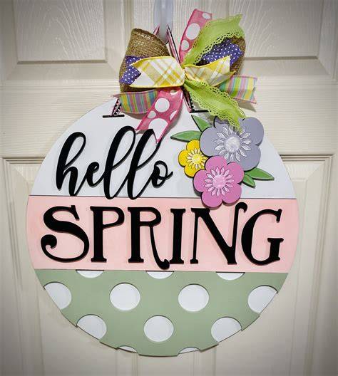 spring door hanger ideas