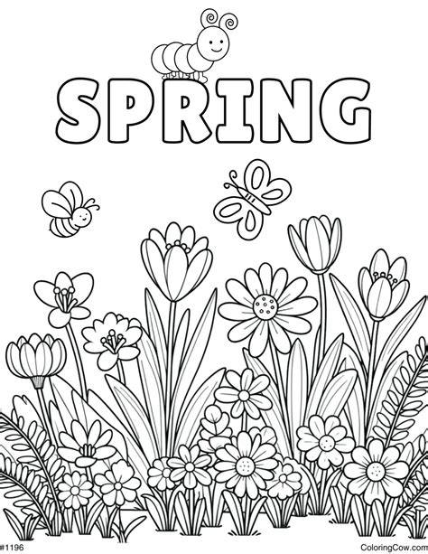 spring flowers coloring pages
