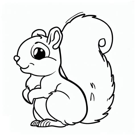 squirrel coloring picture