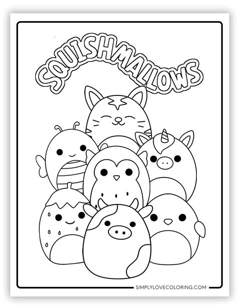 squishmallow colouring pages
