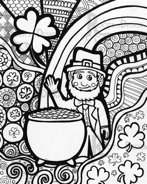 st patrick's day coloring pages for adults