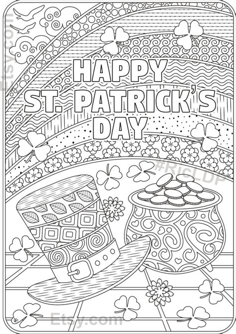 st patrick's day coloring pages for adults