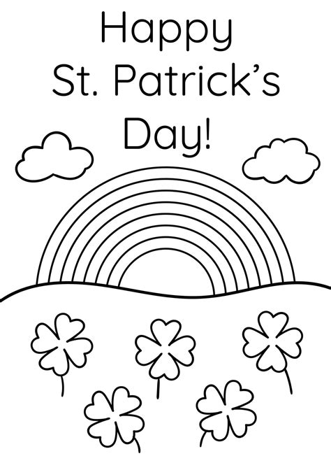 st patrick's day rainbow coloring pages