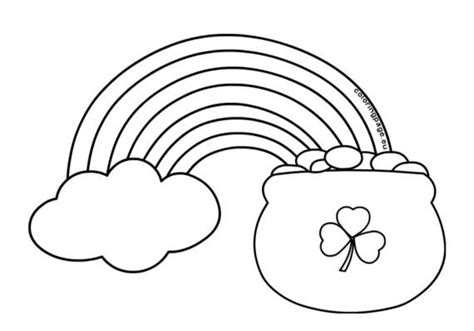 st patrick's day rainbow coloring pages