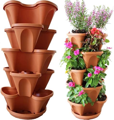 stackable flower pots