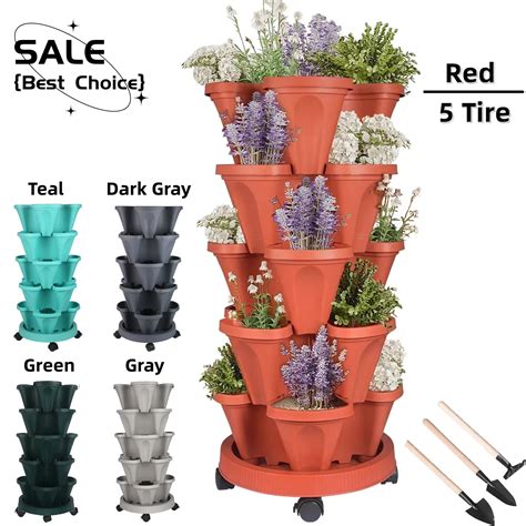 stackable planter tower