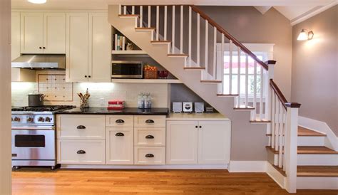 staircase into kitchen
