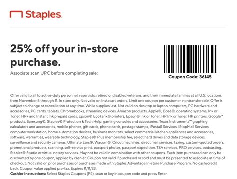 Staples Coupon Code 25 Off 75 Printable