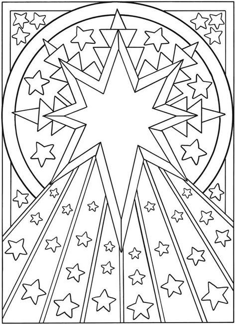 star coloring pages for adults