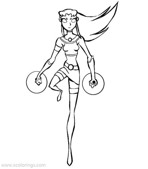 starfire coloring pages