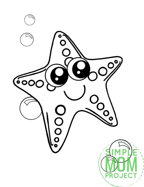 starfish printable coloring pages