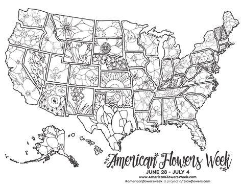 state flower coloring pages