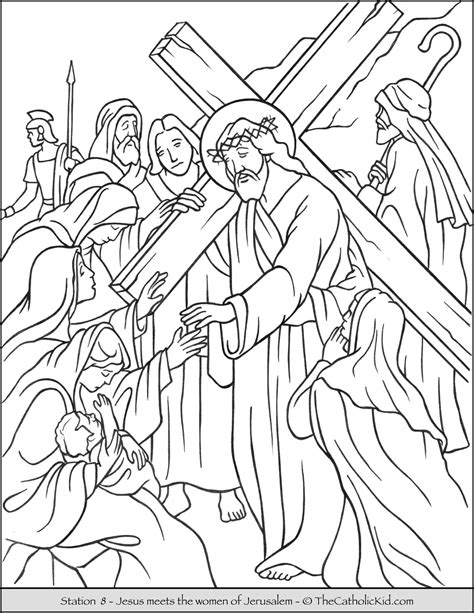 stations of cross coloring pages