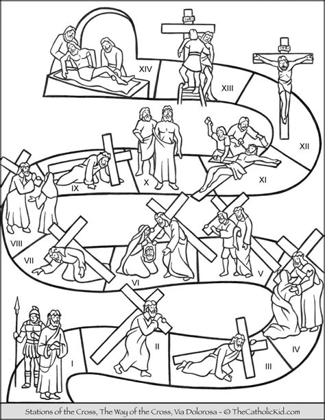 stations of the cross coloring pages