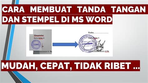 stempel dan tanda tangan