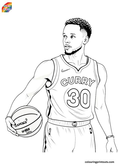 steph curry coloring pages