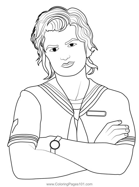 steve harrington coloring pages