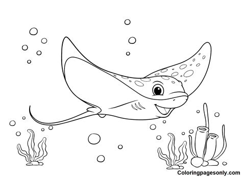 sting ray coloring pages