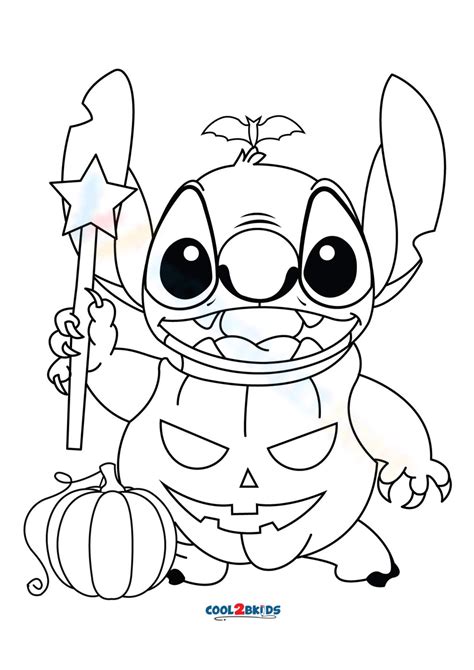 stitch halloween coloring pages