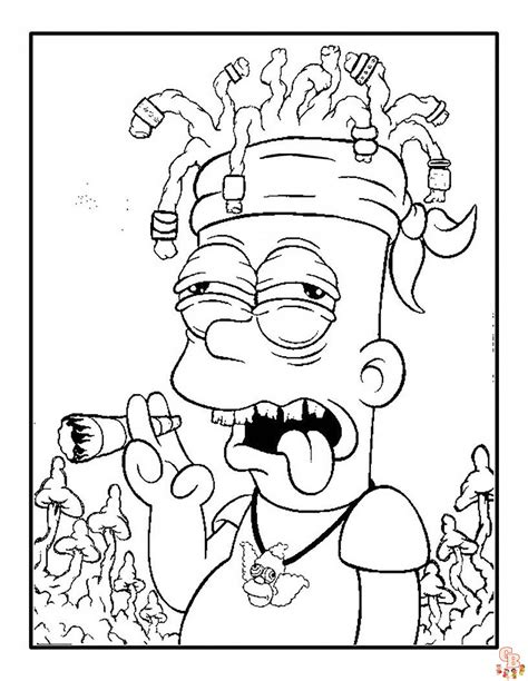 stoner cartoon coloring pages