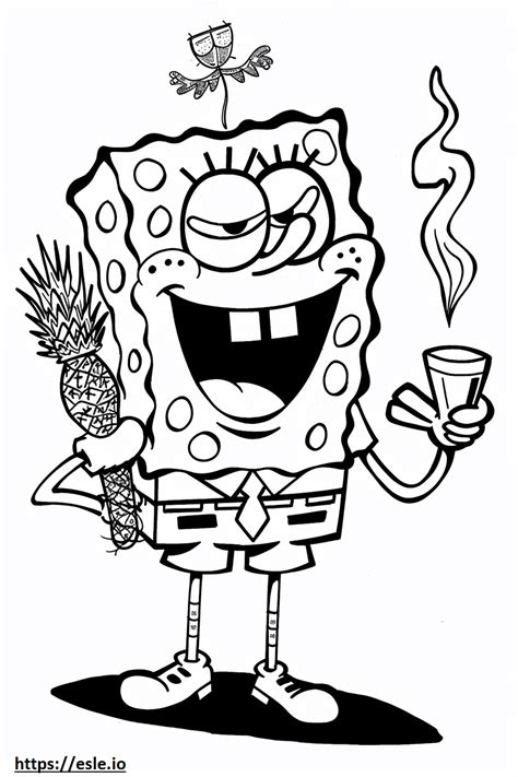 stoner spongebob coloring pages